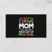 ストップ泣き叫び母さん幼稚園の最初の日 名刺 (正面)