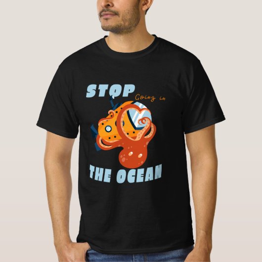ストップ海潜水艦に乗り込む Tシャツ (正面)