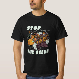 ストップ海潜水艦に乗り込む Tシャツ