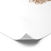 ストップ混乱のポスター(ブラウン)とおもしろい引用文! ポスター (角)