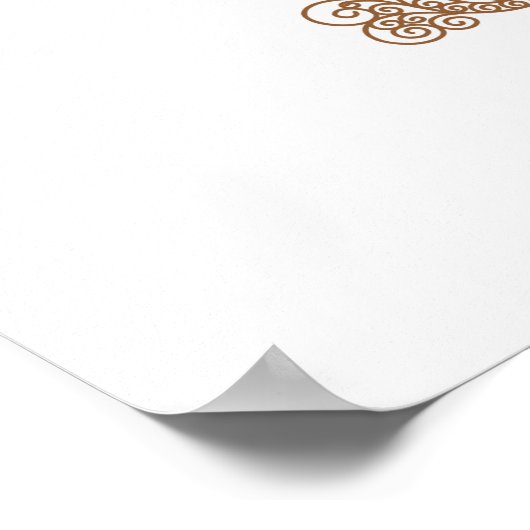 ストップ混乱のポスター(ブラウン)とおもしろい引用文! ポスター (角)