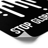 ストップ温暖化温暖化北極熊の環境 ポスター (角)