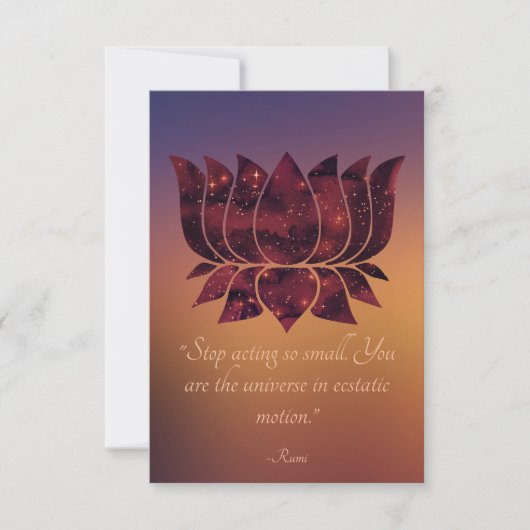 ストップ演技スモールるみ引用文シテラルロータス カード (正面)