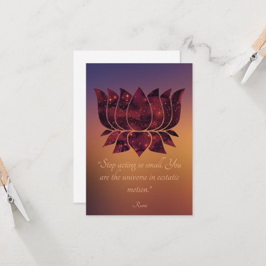 ストップ演技スモールるみ引用文シテラルロータス カード (正面/裏面インサイチュ)