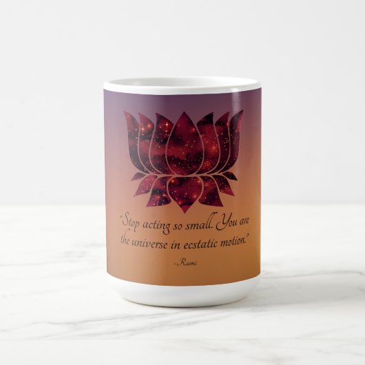 ストップ演技スモールるみ引用文シテラルロータス コーヒーマグカップ (中央)