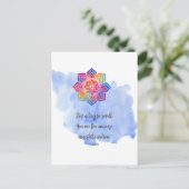 ストップ演技スモールルミ引用文水彩 ポストカード (スタンド正面)