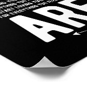 ストップ白を感動的嫌う ポスター (角)