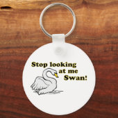 ストップ白鳥を見て キーホルダー (正面)
