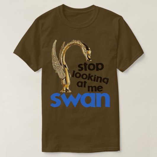 ストップ白鳥を見て Tシャツ (デザイン正面)