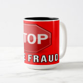 ストップ票詐欺 ツートーンマグカップ (正面右)