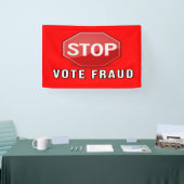 ストップ票詐欺 横断幕 (トレードショー)