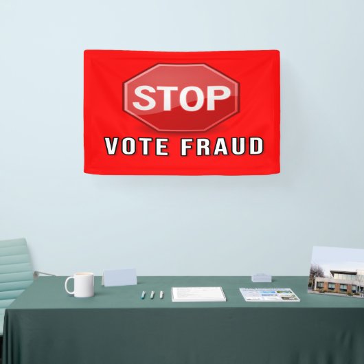 ストップ票詐欺 横断幕 (トレードショー)