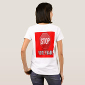 ストップ票詐欺 Tシャツ (裏面フル)