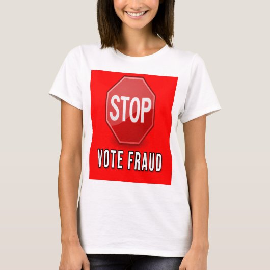 ストップ票詐欺 Tシャツ (正面)