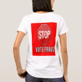 ストップ票詐欺 Tシャツ (裏面)