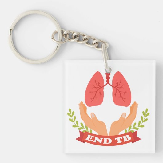 ストップ結核 – 世界TBデイ認識度 キーホルダー (正面)