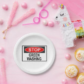 ストップ緑化標識(1) ペーパープレート (パーティー)