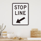 ストップ線路標識 ポスター (キッチン)