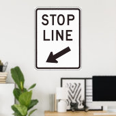 ストップ線路標識 ポスター (ホームオフィス)