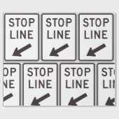 ストップ線路標識 ラッピングペーパー (フラット)