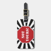 ストップ署名「お客様のものではない」デザイン荷物タグ ラゲッジタグ (正面縦)