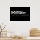 ストップ自分を憎む ポスター (キッチン)