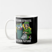 ストップ自然保護環境プロ コーヒーマグカップ (左)