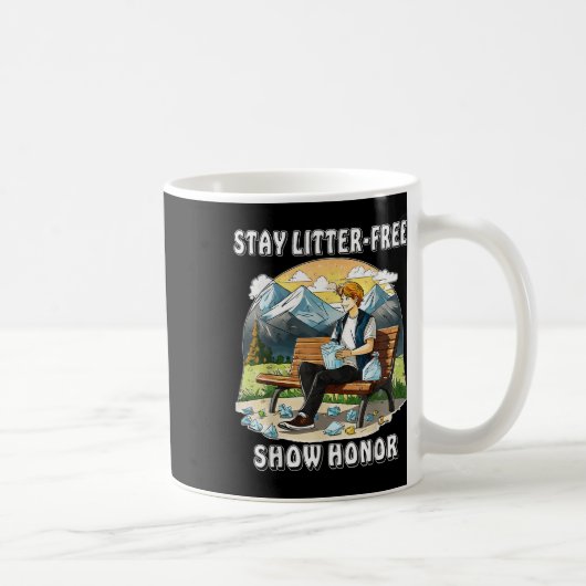 ストップ自然保護環境プロ コーヒーマグカップ (右)