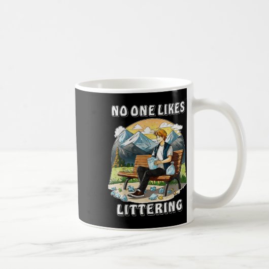 ストップ自然保護環境プロ コーヒーマグカップ (右)