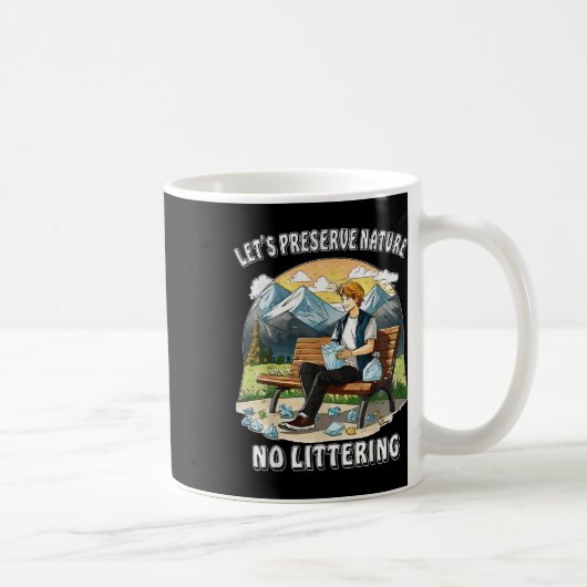 ストップ自然保護環境プロ コーヒーマグカップ (右)