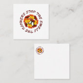 ストップ花の匂いを嗅ぐ スクエア名刺 (正面/裏面)