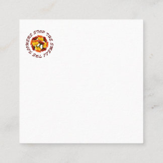 ストップ花の匂いを嗅ぐ スクエア名刺