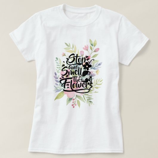 ストップ花の匂い Tシャツ (デザイン正面)
