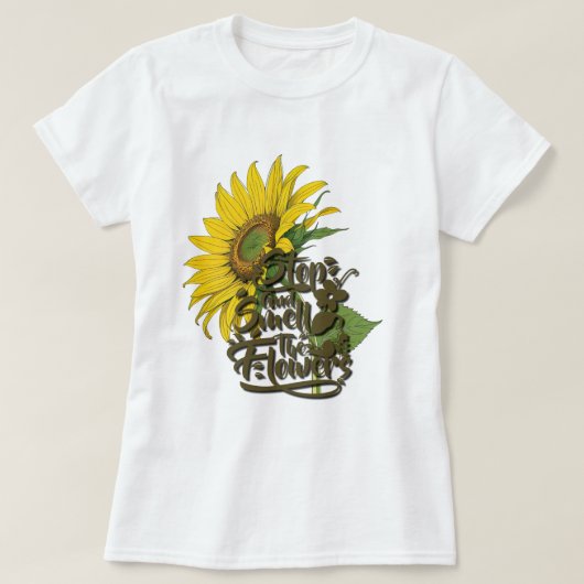 ストップ花の匂い Tシャツ (デザイン正面)