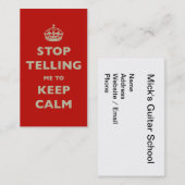 ストップ落ち着け保て 名刺 (正面/裏面)