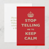 ストップ落ち着け保て 招待状 (正面/裏面)