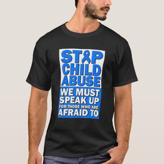 ストップ虐待は話人に対して行わなければならない Tシャツ (正面)