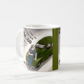 ストップ行け、太った婦人や犬を殴るな コーヒーマグカップ (正面左)