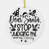 ストップ親愛を判断すモダンる セラミックオーナメント (正面)