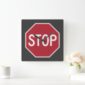 ストップ角壁時計 スクエア壁時計 (ホーム)