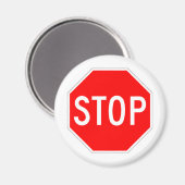 ストップ記号 – 高速道路の六角形 マグネット (正面/裏面)