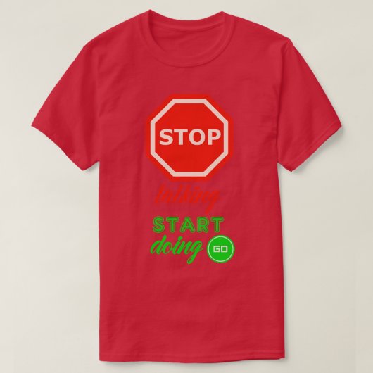 ストップ話し始める Tシャツ (デザイン正面)