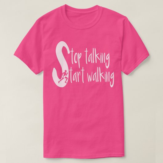 ストップ話し開始歩く Tシャツ (デザイン正面)