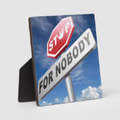 ストップ誰も フォトプラーク (正面)