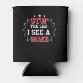 ストップ車蛇の蛇の爬虫類の恋人を見る 缶クーラー (正面)