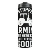 ストップ農業来る引用文 タンブラー (正面)