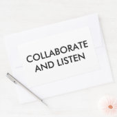 ストップ連携と共聞作 長方形シール (封筒)