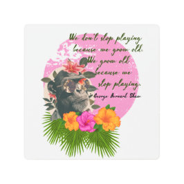 「ストップ遊の…」 引用文バイジョージベルナルドショー メタルプリント