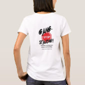 ストップ集団のストーカー女子Tシャツ Tシャツ (裏面)