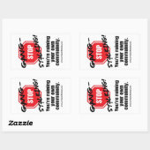 ストップ集団ストーカー 長方形シール (シート)